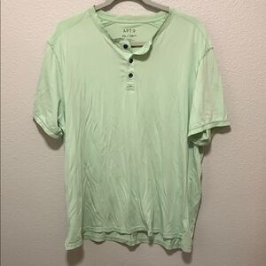 Apt. 9 Green Casual Button Down Shirt Relaxed Fit